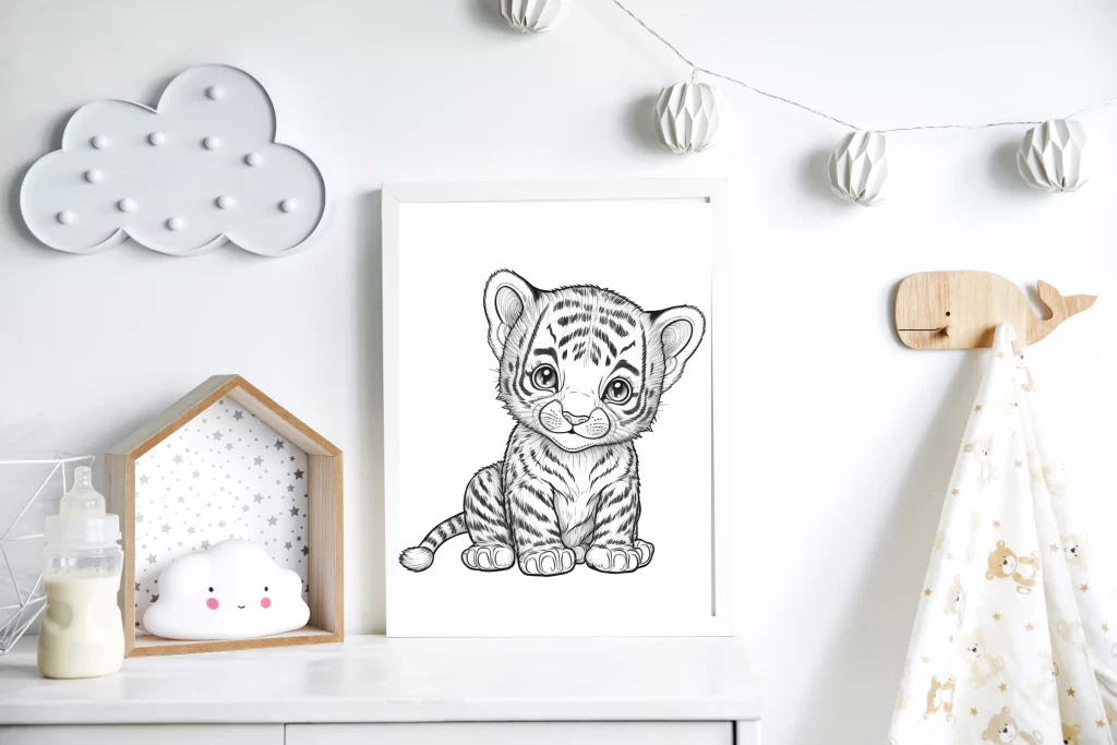 Little Tiger Poster For Children's Room