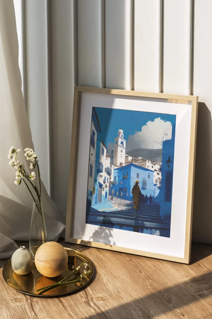 Chefchaouen Blue Art Print Poster