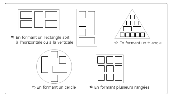Arrangement of frames on the walls