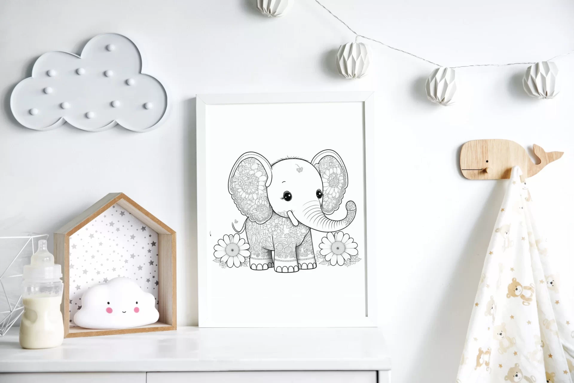 Baby Elephant Print For Nursery