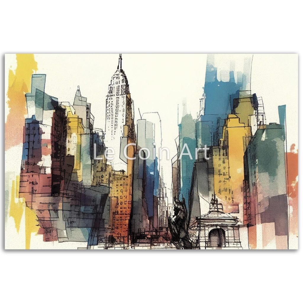 New York Drawing an Abstract Art