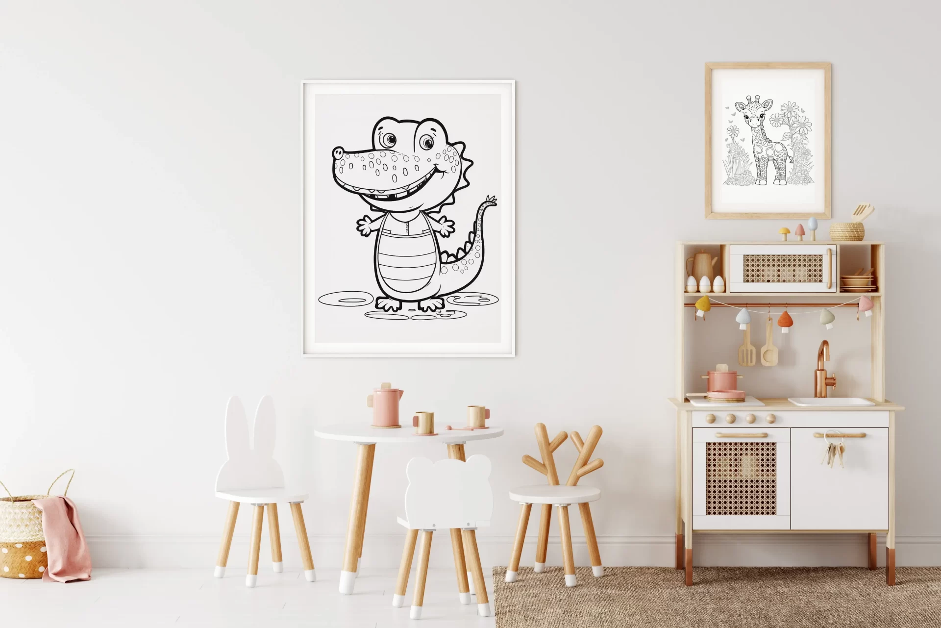 Impression-Murale-Crocodile-pour-chambre-d'enfant