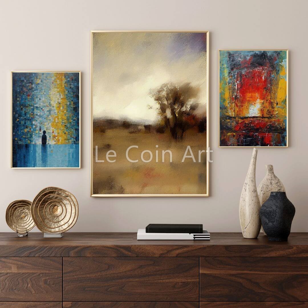 Semi-Abstract Impressionist Landscape Oil Painting