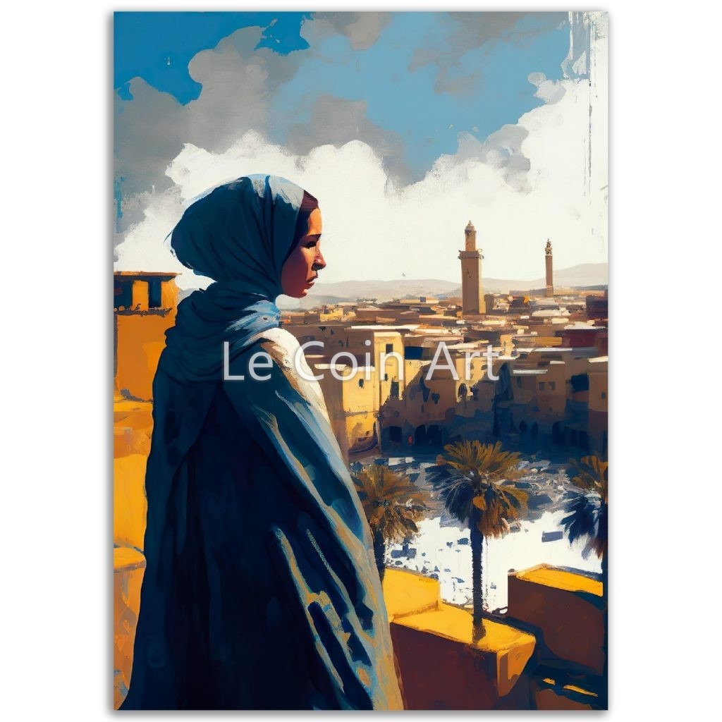 On the roof of Marrakech An Oil Painting