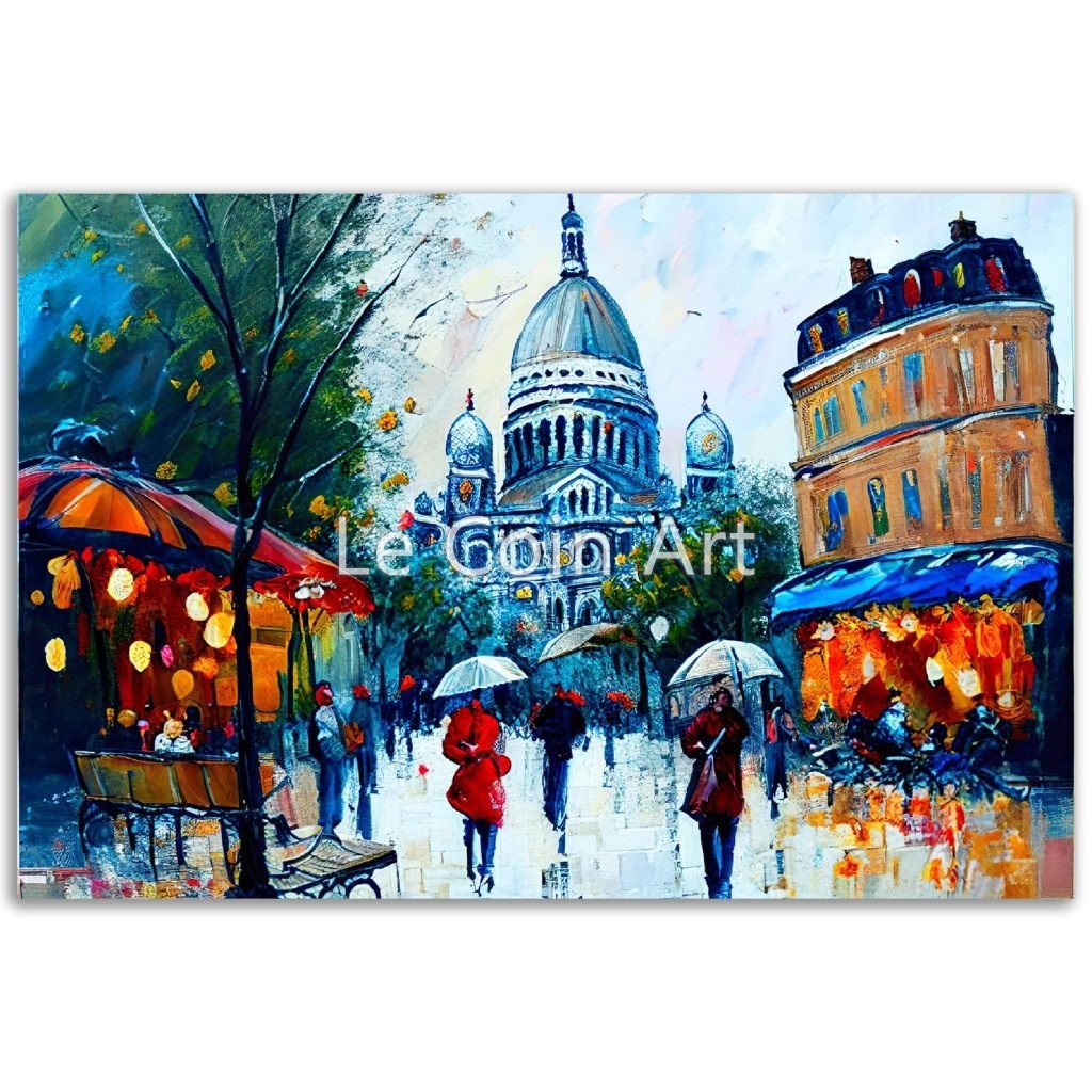 Montmartre Paris Basilica of the Sacred Heart - Painting