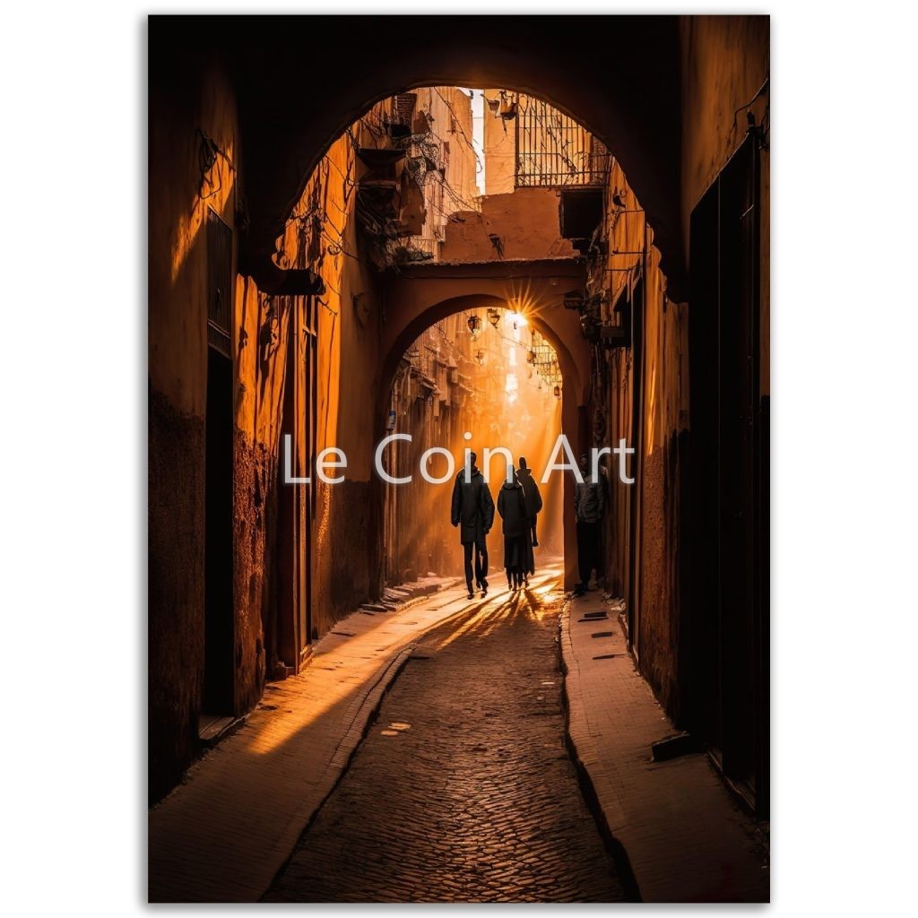 In the back alleys of Morocco an Oil Painting