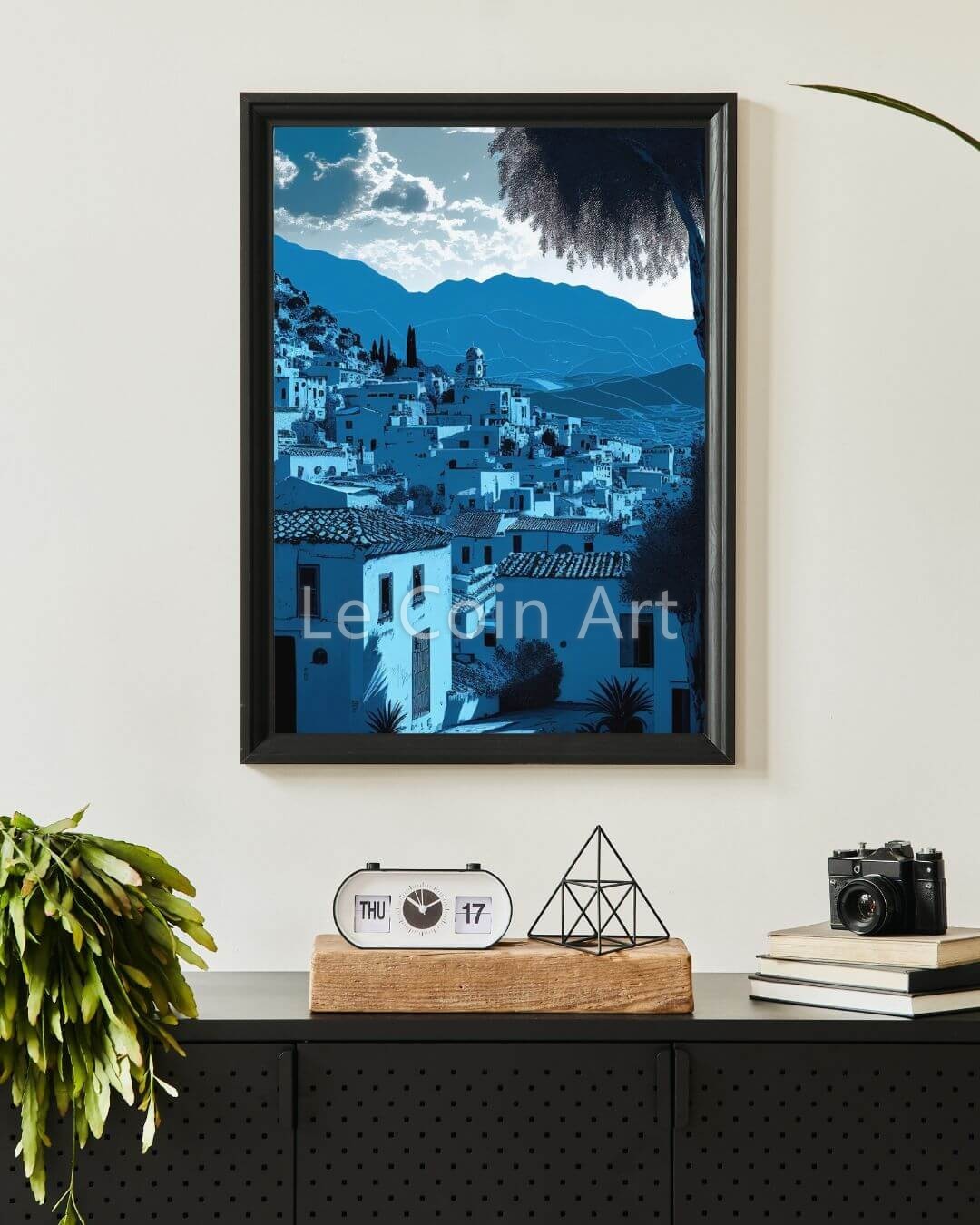 Under the Blue Sky of Chefchaouen Oil Painting