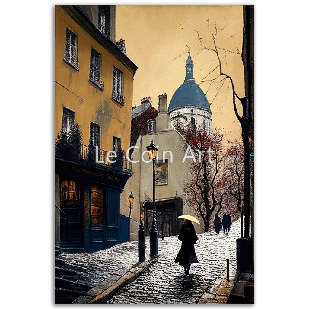 In the Streets of Montmartre Oil painting