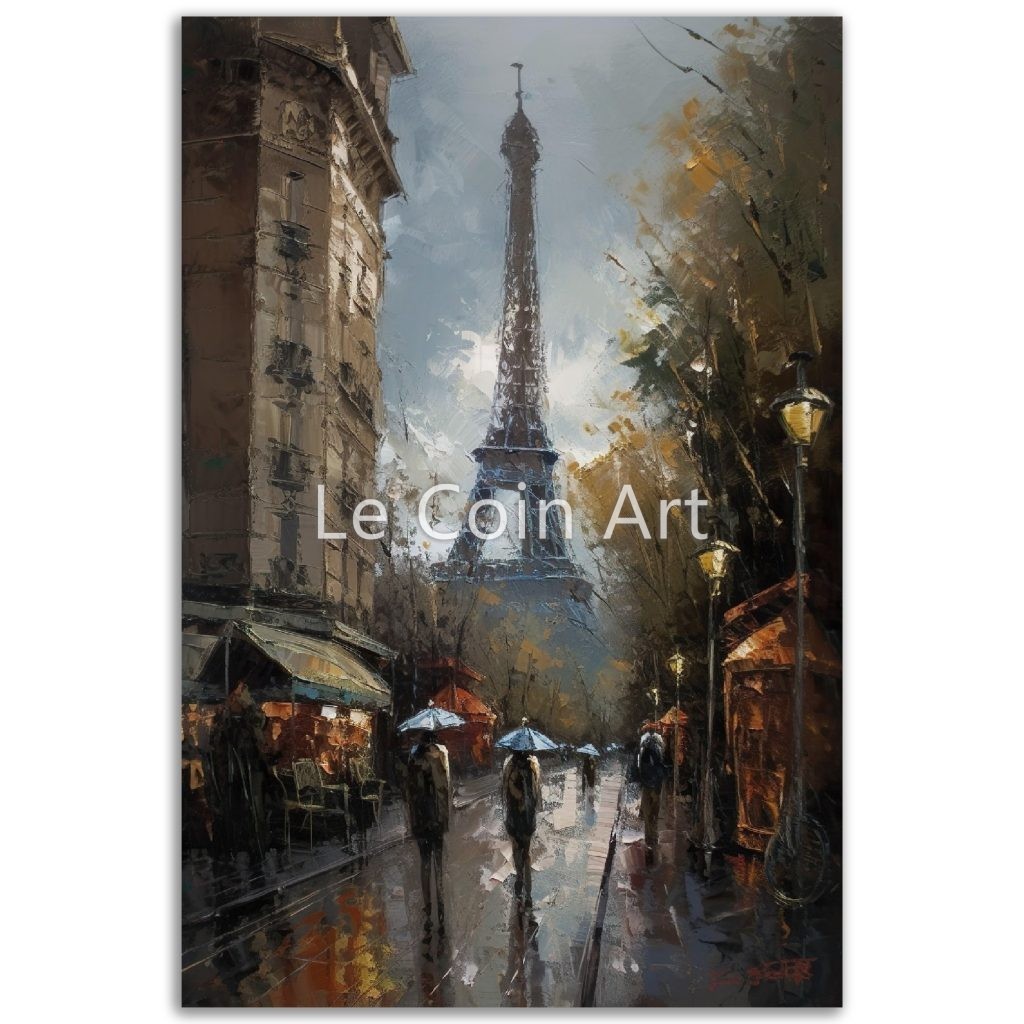 A View of the Eiffel Tower Oil painting