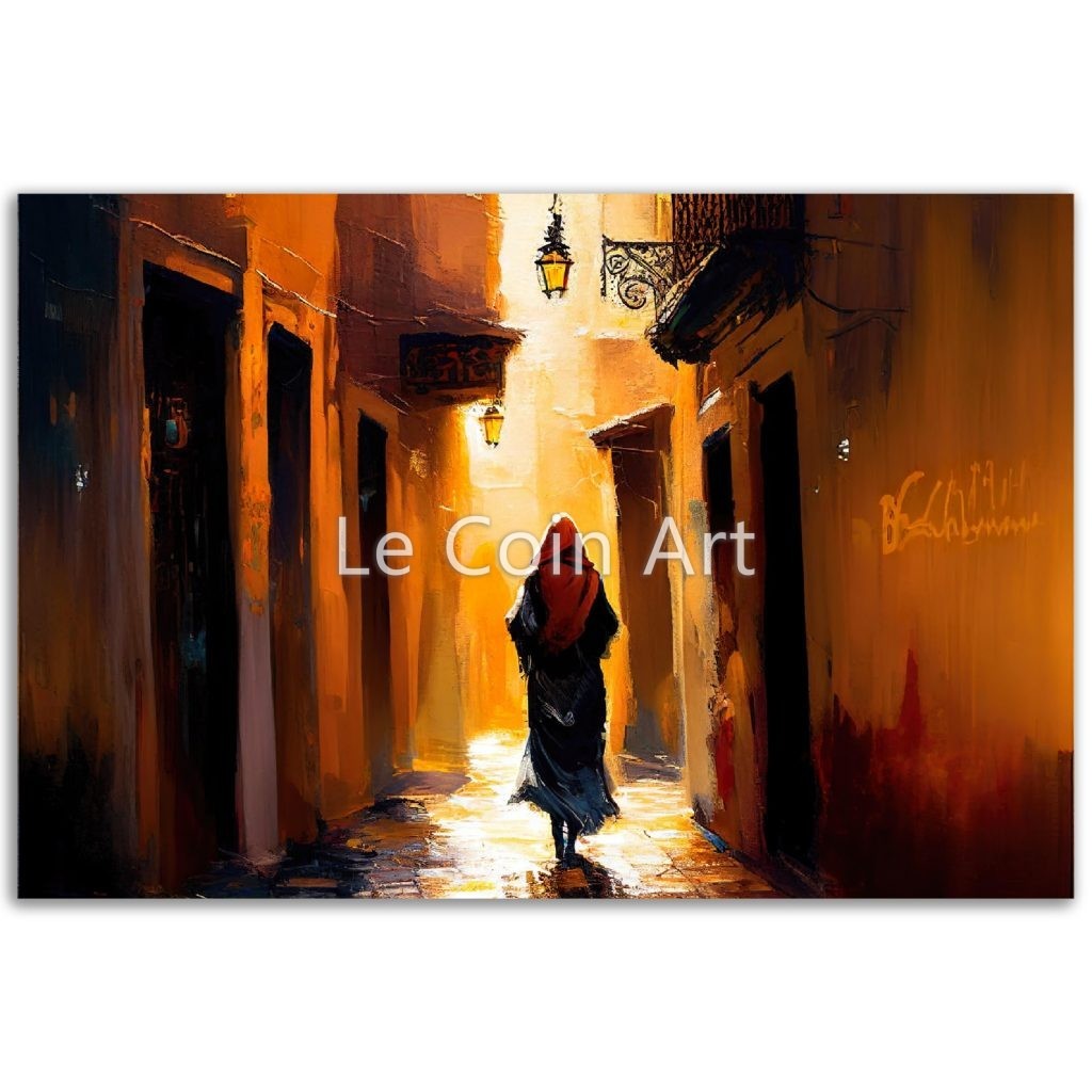 A Woman in the Alley Cityscape