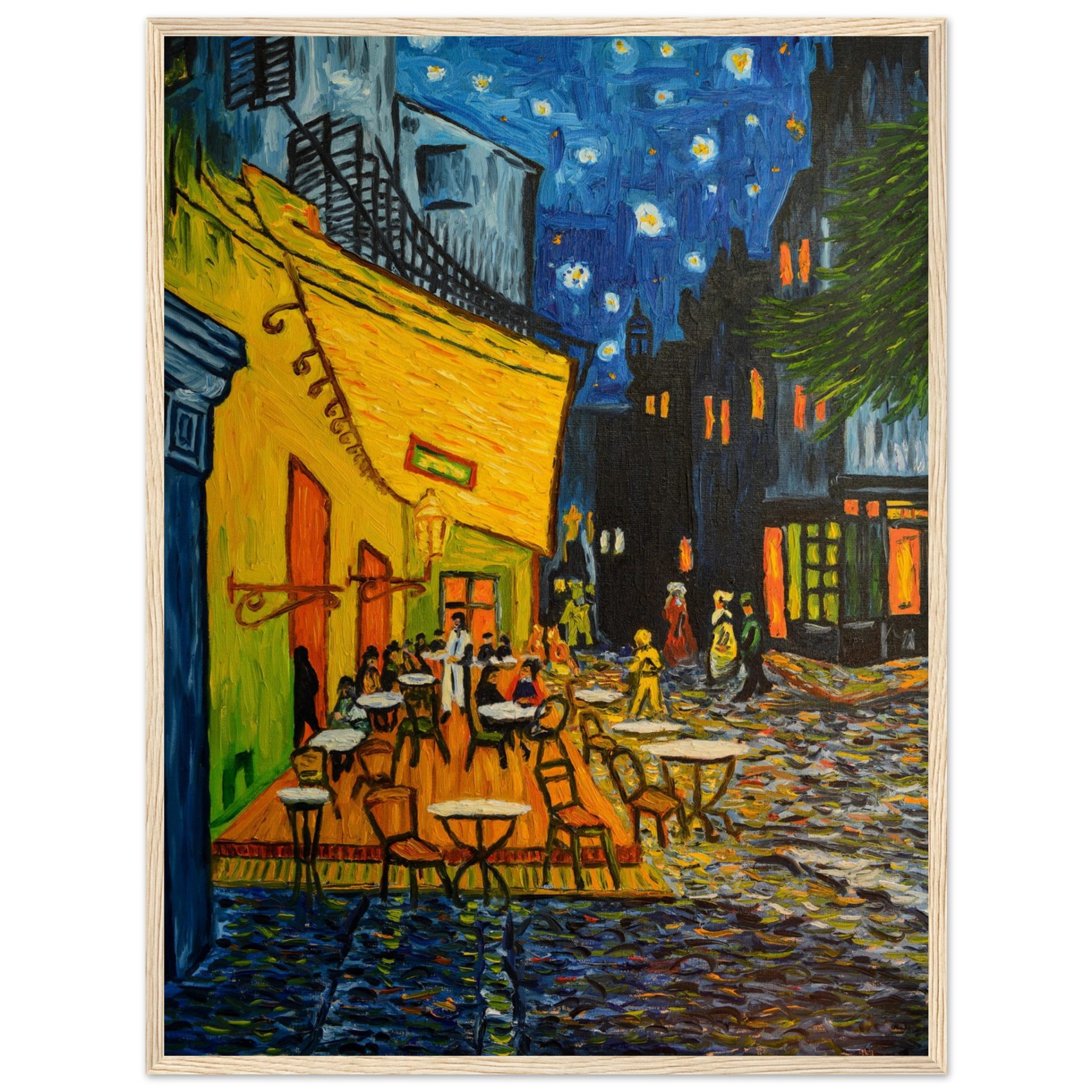 Cafe Terrace on Forum Square - Painting oil on canvas